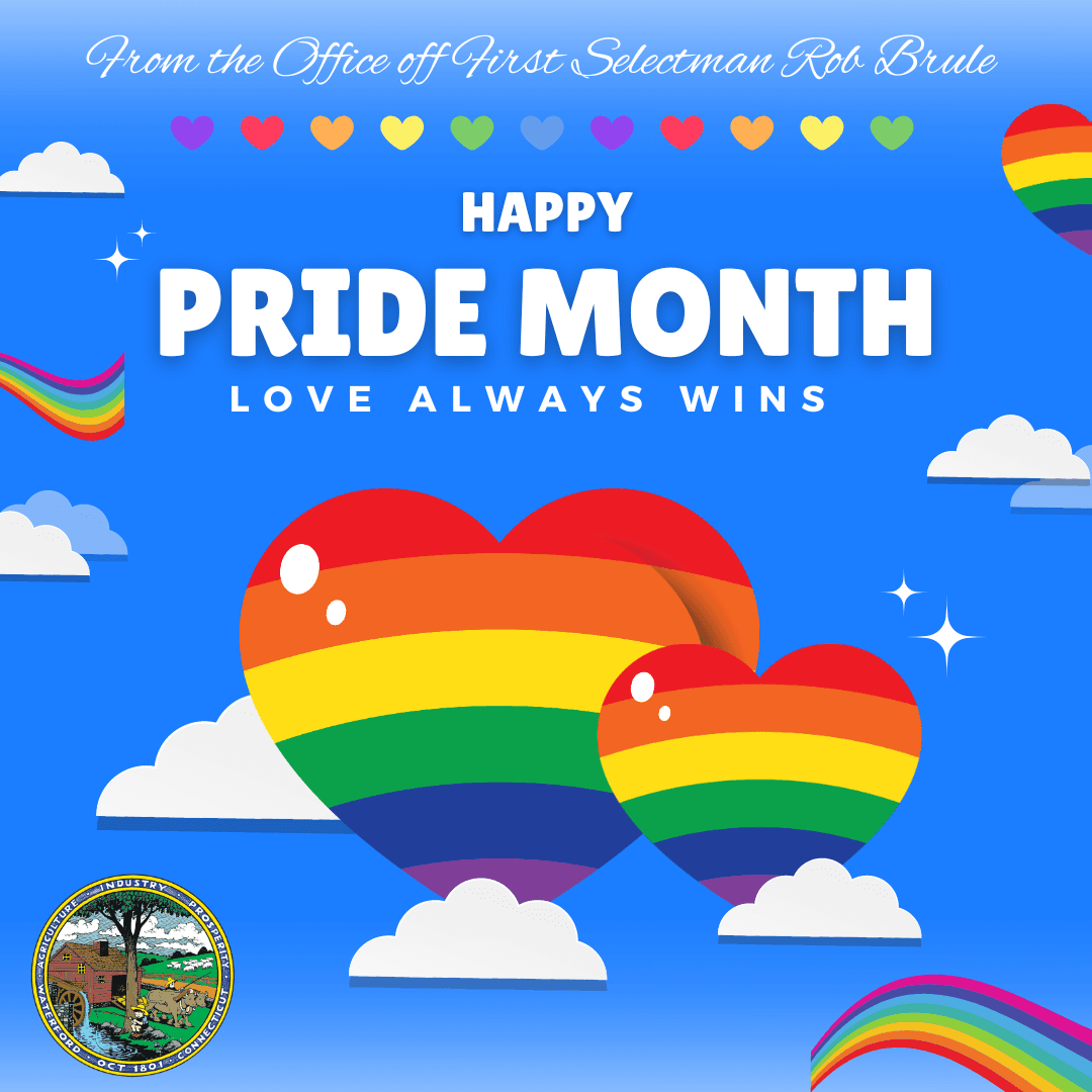 Blue White and Red Illustrative Pride Month Facebook Post