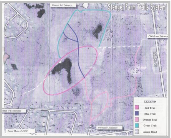 Map of Stenger Farm Trails
