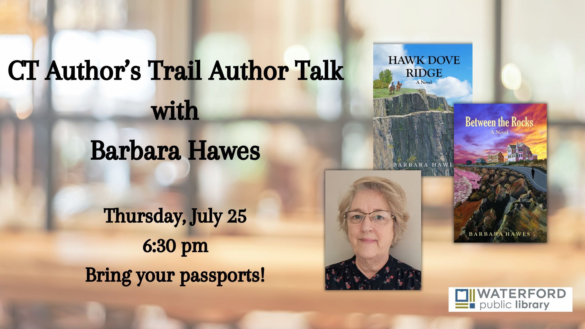 CT Authors Trail Author Talk with Barbara Hawes