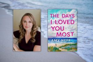 Amy Neff and book cover 300x200